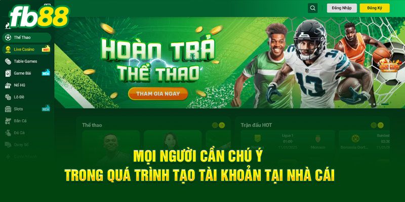 Cập nhật điều kiện cần đáp ứng khi đăng ký FB88