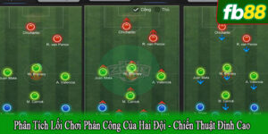 phân tích lối chơi phản công của hai đội